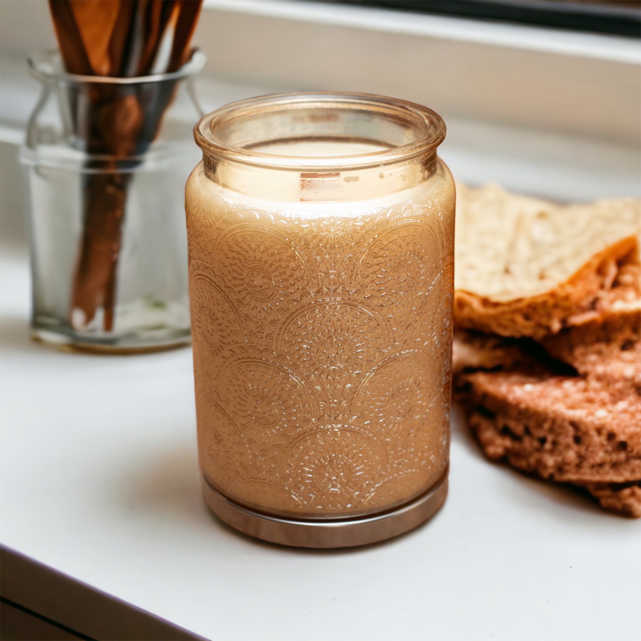 Embossed Floral Jar