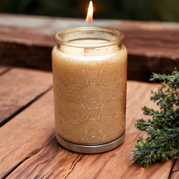 Embossed Floral Jar
